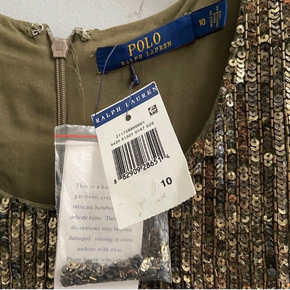 Hand Beaded Dress Ralph Lauren * As Seen - Picture 8 of 13